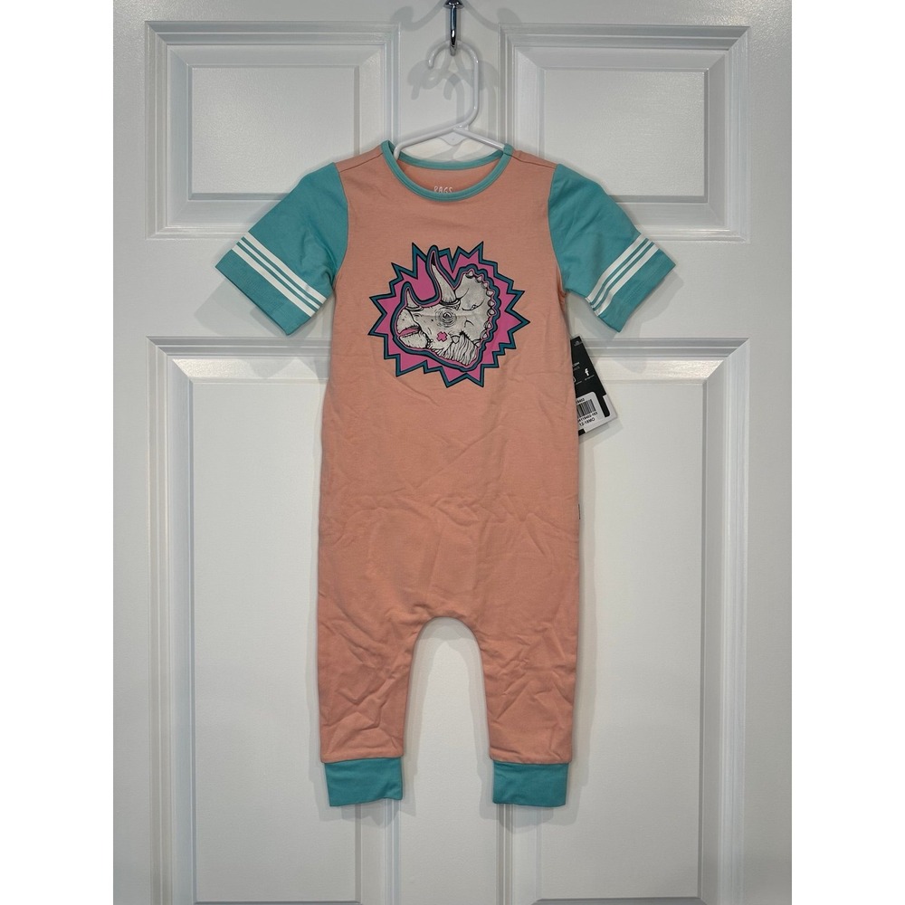 Rags Dinosaur Romper Size 12-18 Months NWT